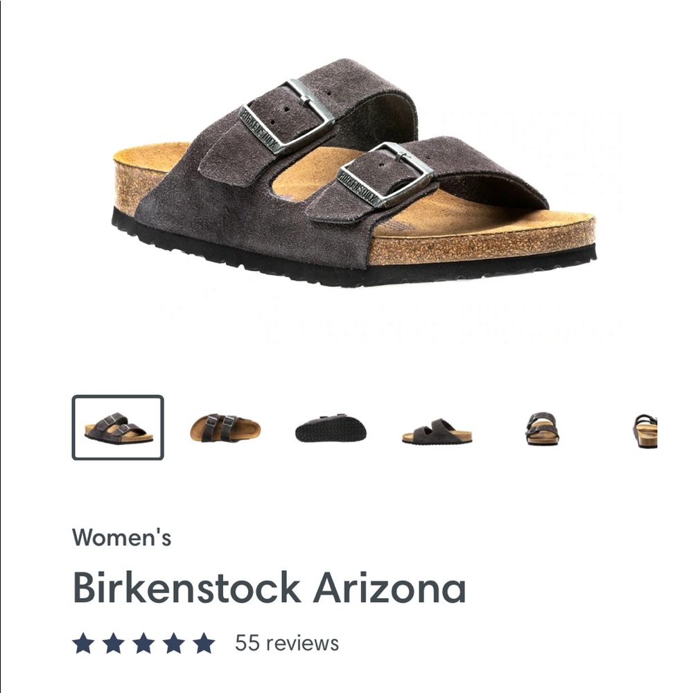 NIB Velvet Grey Arizona Birkenstock size 40